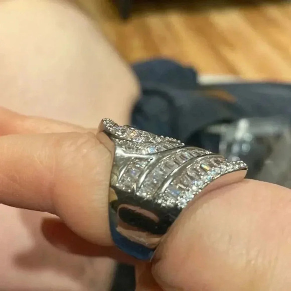 Natural Gemstones  Zircon Stamped S925 Silver Color Rings NEW - Picture 4 of 7